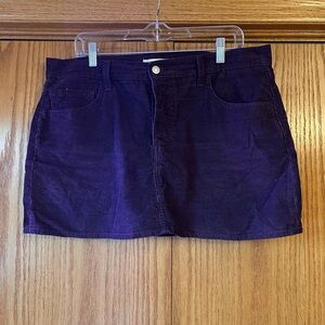 Levi's Deep Purple Corduroy Mini Skirt